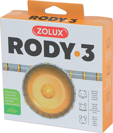 Zolux Бесшумное колесо для грызунов Rody-3, ярко-жёлтый