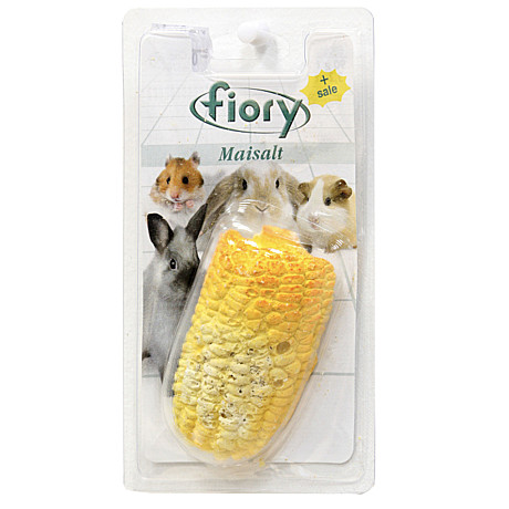 Fiory Био-камень для грызунов Maisalt с солью, в форме кукурузы 90г