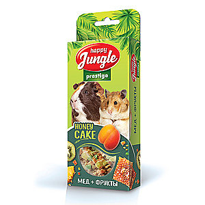 Happy Jungle Prestige Лакомство для грызунов Зерновая корзинка мёд+фрукты 3шт