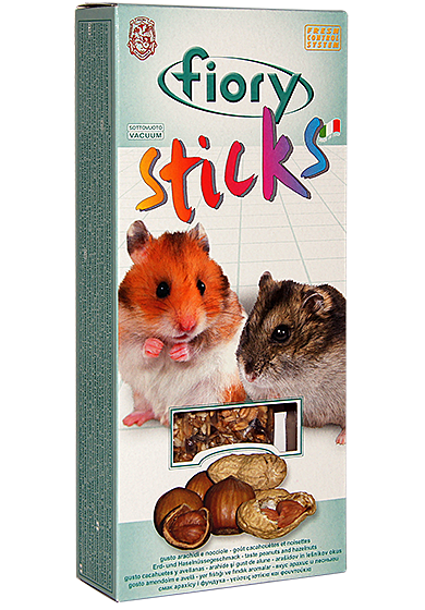 Fiory Sticks Палочки для хомяков с арахисом и лесными орехами 100г