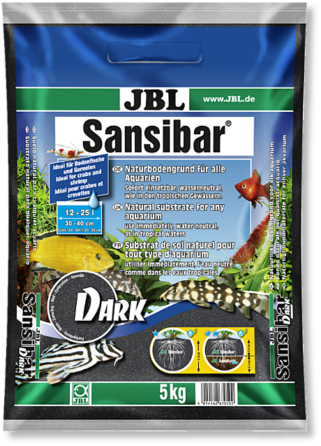 JBL Sansibar DARK Декоративный грунт для аквариумов, тёмный 5кг