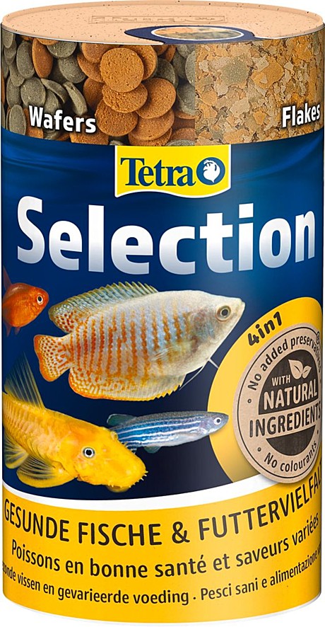 Tetra Selection 4 разных корма для всех видов рыб 250мл