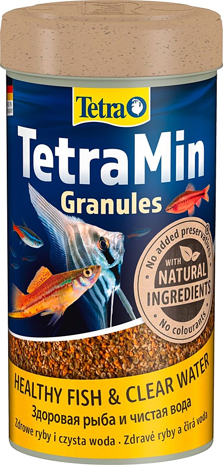 TetraMin Granules Основной корм для всех видов аквариумных рыб (гранулы) 250мл