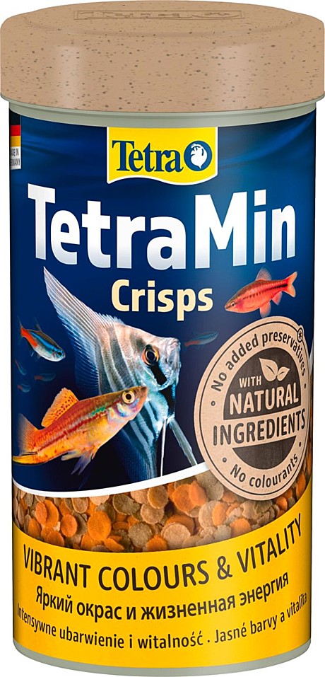 TetraMin Crisps Основной корм для всех видов аквариумных рыб (чипсы) 250мл