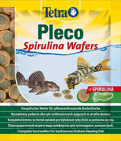Tetra Pleco Spirulina Wafers Корм для сомов и донной рыбы (пластинки) 15г
