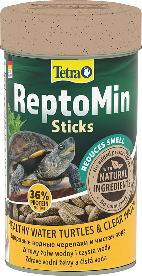 Tetra ReptoMin Основной корм для водных черепах, палочки 100мл