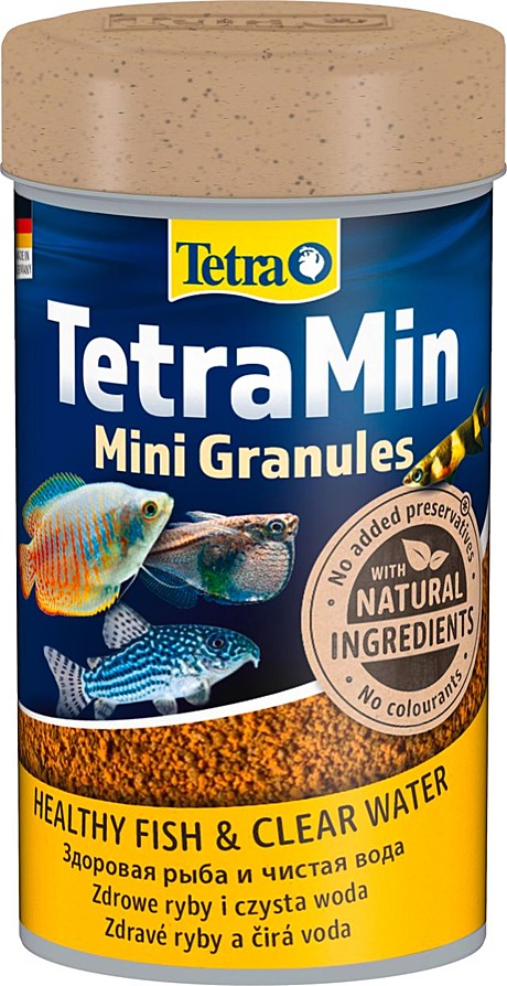 TetraMin Mini Granules Основной корм для всех небольших аквариумных рыб (мини гранулы) 100мл