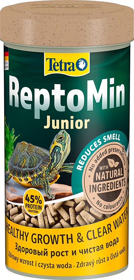 Tetra ReptoMin Junior Основной корм для молодых водных черепах, палочки 250мл