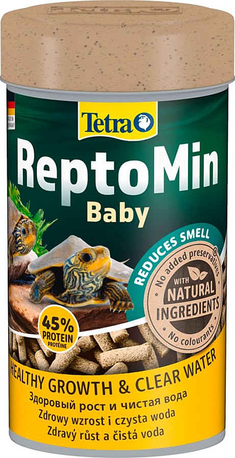 Tetra ReptoMin Baby Основной корм для молодых водных черепах, палочки 100мл