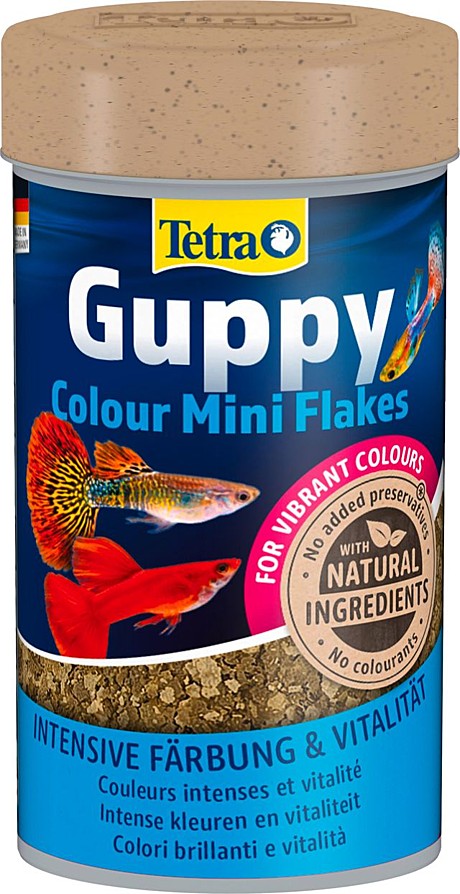 Tetra Guppy Color Mini Flakes Основной корм для поддержания окраса для гуппи 100мл