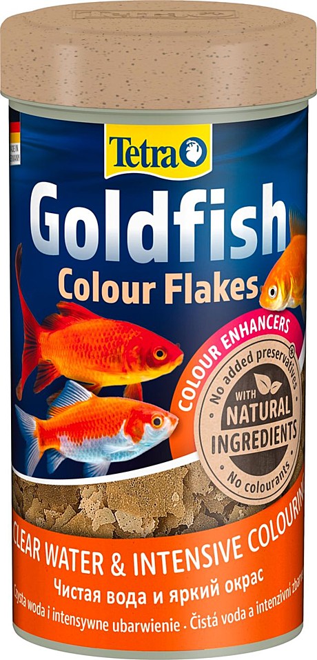 Tetra Goldfish Colour Корм в виде хлопьев для усиления окраса золотых рыбок 250мл