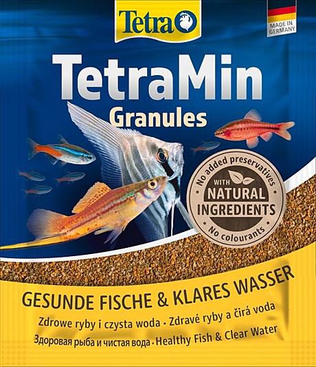 TetraMin Granules Основной корм для всех видов аквариумных рыб (гранулы) 15г
