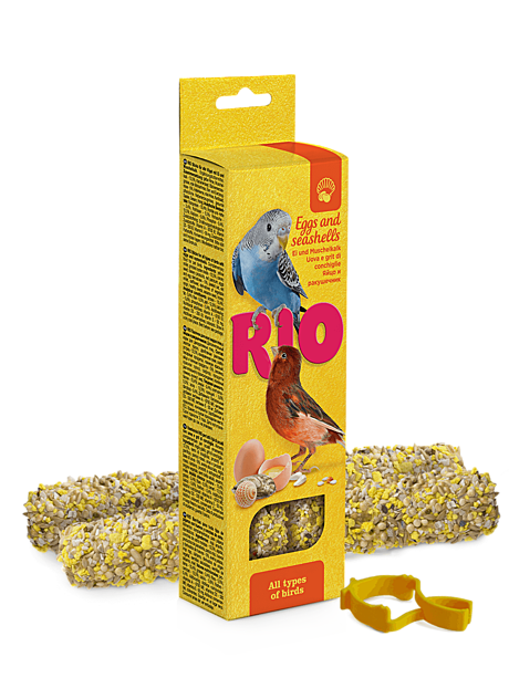 Rio Палочки для всех видов птиц с яйцом и ракушечником 2х40г