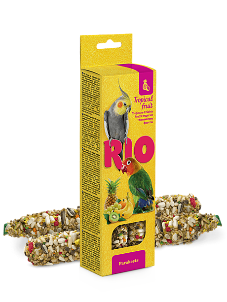 Rio Палочки для средних попугаев с тропическими фруктами 2х75г