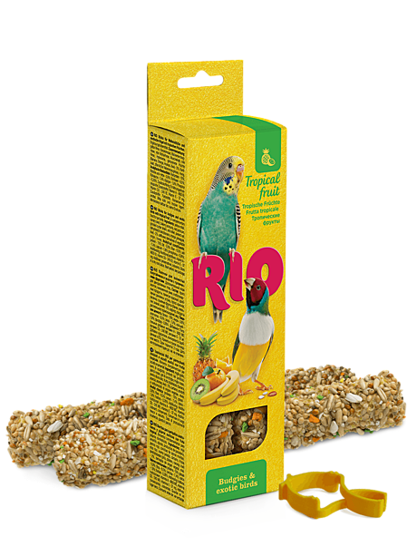 Rio Палочки для волнистых попугаев и экзотов с тропическими фруктами 2х40г