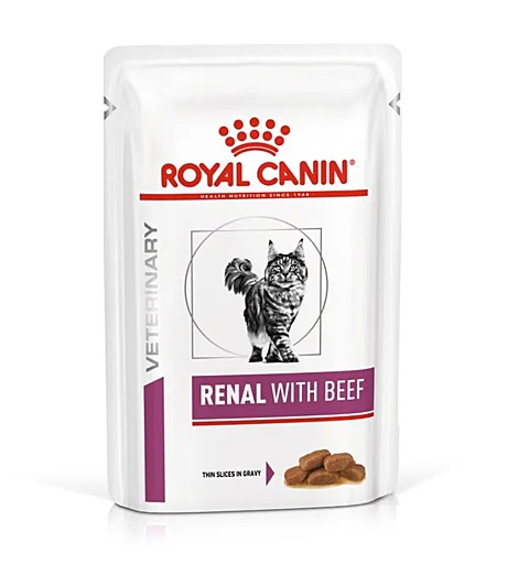 Royal Canin Renal пауч диета для кошек с почечной недостаточностью,с говядиной 85г