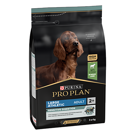 Pro Plan Adult Large Athletic Корм для собак крупных пород с чувств. пищеварением ,с ягненком 3кг