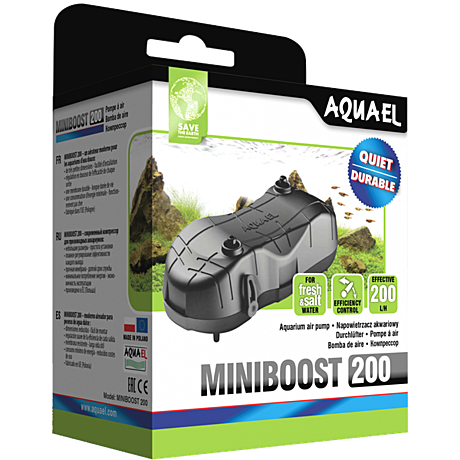 Aquael MiniBoost 200 Аквариумный компрессор с регулировкой 200л/ч до 200л