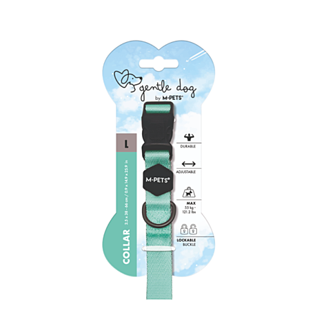 M-Pets Ошейник для собак GENTLE DOG L 38-66 см бирюзовый