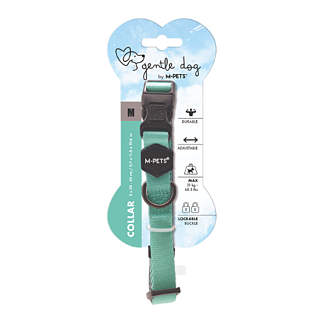 M-Pets Ошейник для собак GENTLE DOG М 30-50 см бирюзовый