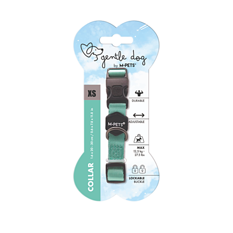 M-Pets Ошейник для собак GENTLE DOG XS 20-30 см, бирюзовый