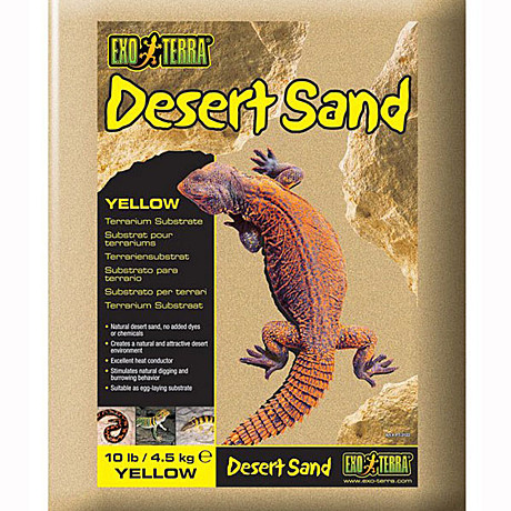 Exo Terra Desert Sand Yellow Песок для террариумов, желтый 4,5кг