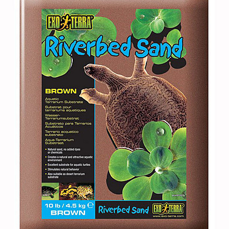 Exo Terra Riverbed Sand Песок для террариумов, коричневый 4,5кг