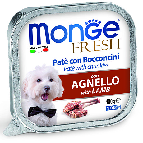 Monge Dog Fresh Консервы для взрослых собак, Ягнёнок 100г