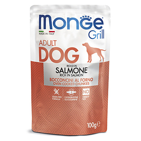 Monge Dog Grill Pouch Пауч для взрослых собак, Лосось 100г