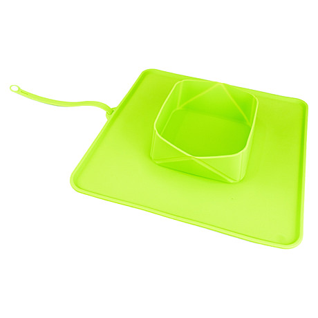 SuperDesign Миска дорожная, силиконовая, зеленая
