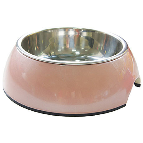 SuperDesign Миска на меламиновой подставке 160 мл, розовый перламутр