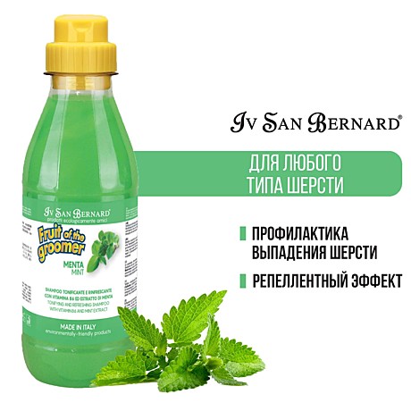 Iv San Bernard Fruit of the Groomer Mint Шампунь для любого типа шерсти с витамином В6 500мл