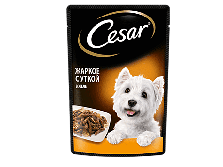 Cesar Пауч для взрослых собак, Жаркое с уткой 85г