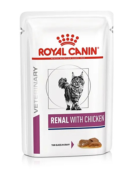 Royal Canin Renal пауч диета для кошек с почечной недостаточностью,с цыпленком 85г