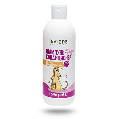 Levrana Love pets Шампунь-кондиционер для собак длинношерстных пород 500мл