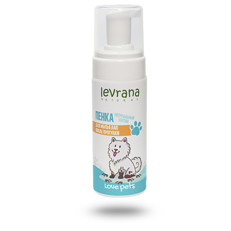 Levrana Love pets Пенка для мытья лап после прогулки 150мл