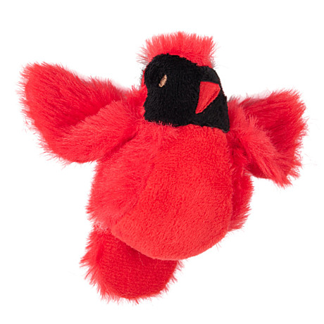 Mr.Kranch Игрушка для кошек Птичка плюшевая с кошачьей мятой, красная 7,5см