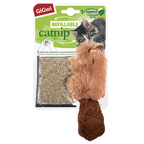 GiGwi REFILLABLE CATNIP Игрушка для кошек 