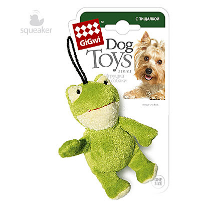 GiGwi Dog Toys Игрушка для собак Лягушка с пищалкой