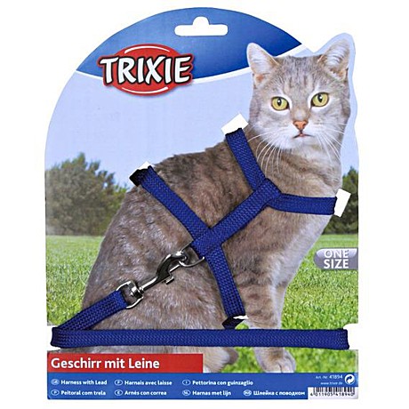 Trixie Шлейка с поводком для кошек 35смх10мм