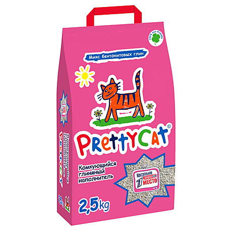 PrettyCat Наполнитель комкующийся бентонитовый 