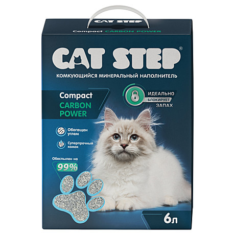 Cat Step Compact Carbon Power Наполнитель комкующийся минеральный 6л