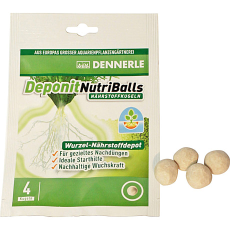 Dennerle Deponit NutriBalls Корневое удобрение в виде шариков для любых аквариумных растений 4шт