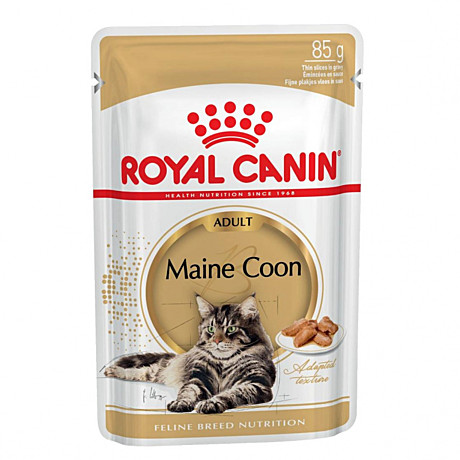 Royal Canin Maine Coon Adult пауч для кошек породы мейн-кун старше 15 месяцев (соус) 85г