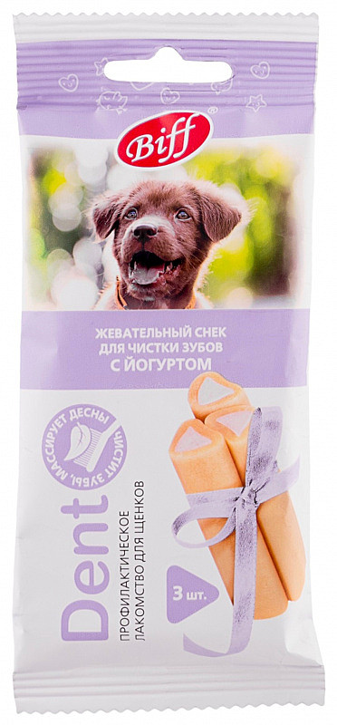 ТитБит Лакомство для щенков Жевательный снек DENT с йогуртом 40г