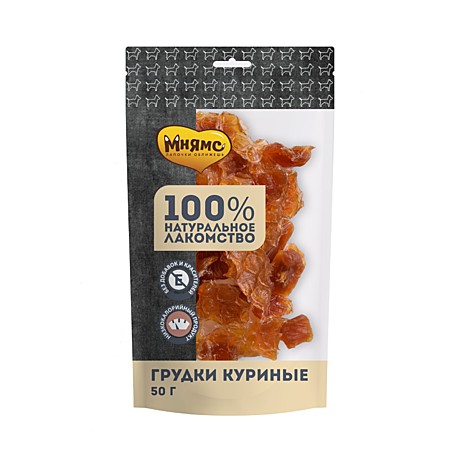 Мнямс Лакомство для собак Грудки куриные 50г