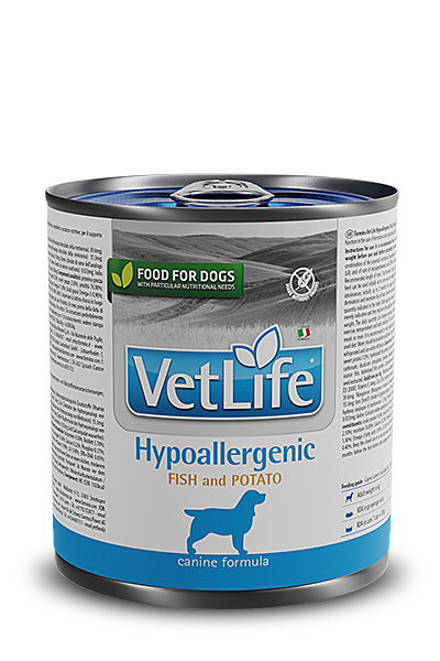 Farmina Vet Life Hypoallergenic Консервы диетические для собак при аллергии, рыба с картофелем 300г