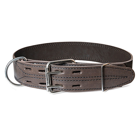 Gamma Ошейник кожаный двойной с выносным кольцом, 45мм*880мм