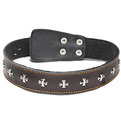 Gamma Ошейник кожаный 