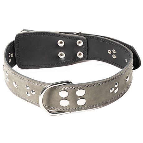 Gamma Ошейник кожаный 